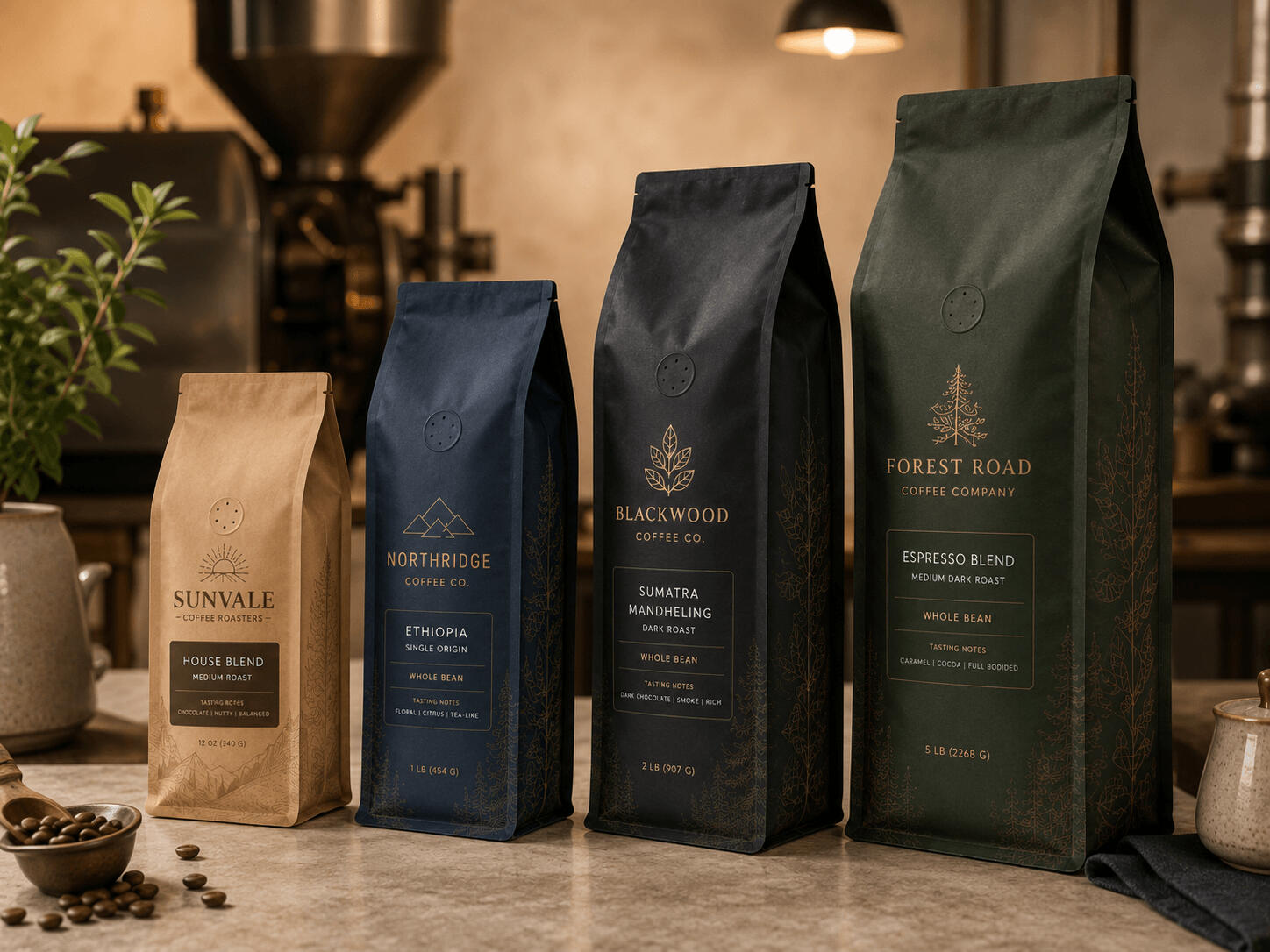 Side Gusset Coffee Bags for specialty coffee brands